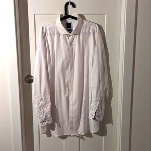 White Button Down with Blue Dots